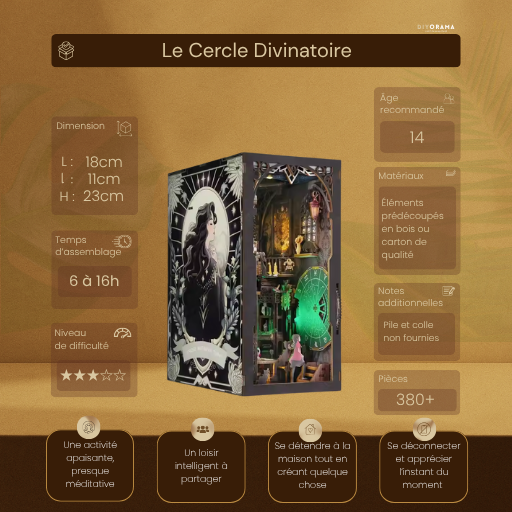 Le Cercle Divinatoire – Book Nook Kit miniature