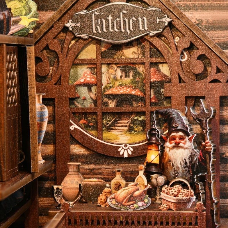 Le Refuge des Nains Joyeux – Book Nook Kit miniature