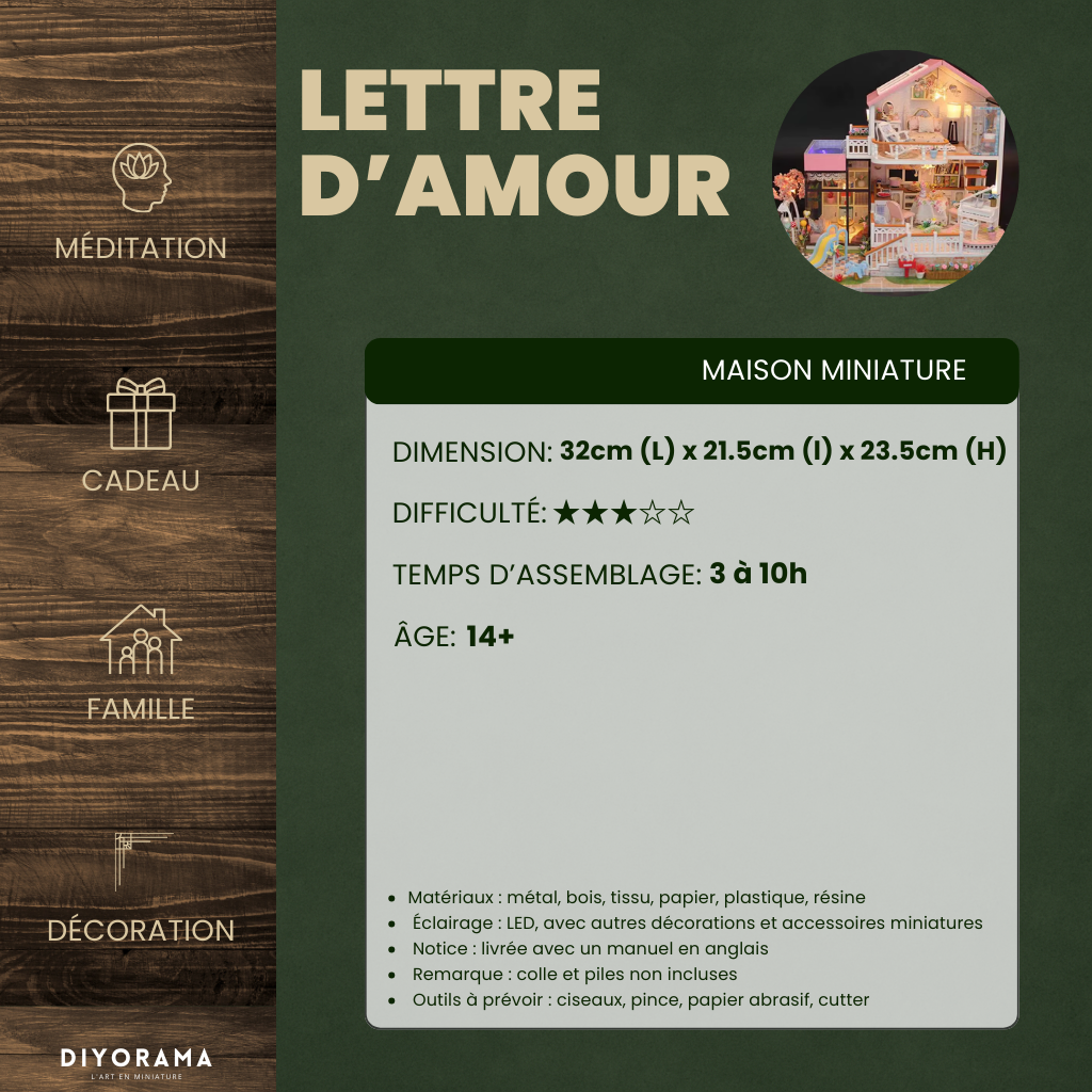 Maison Miniature - Lettre d’Amour