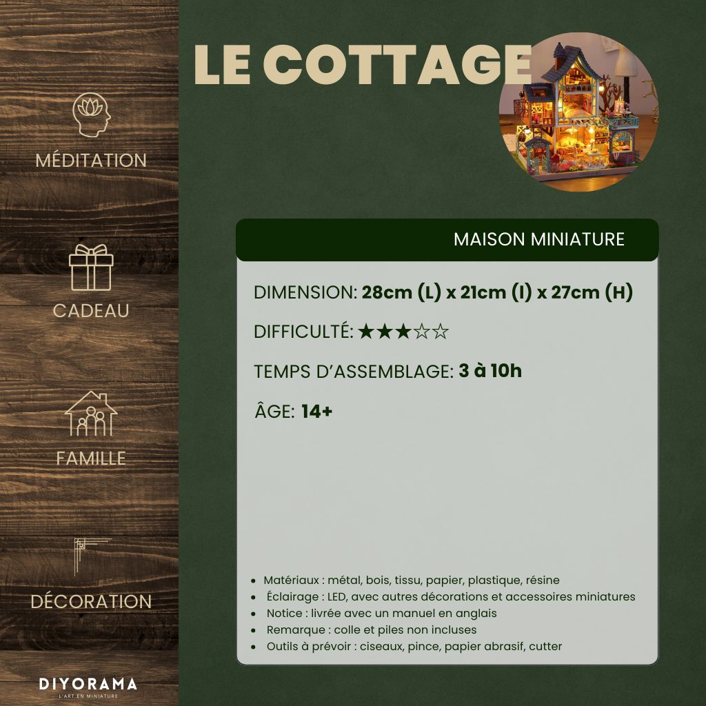 Maison Miniature - Le Cottage Merveilleux