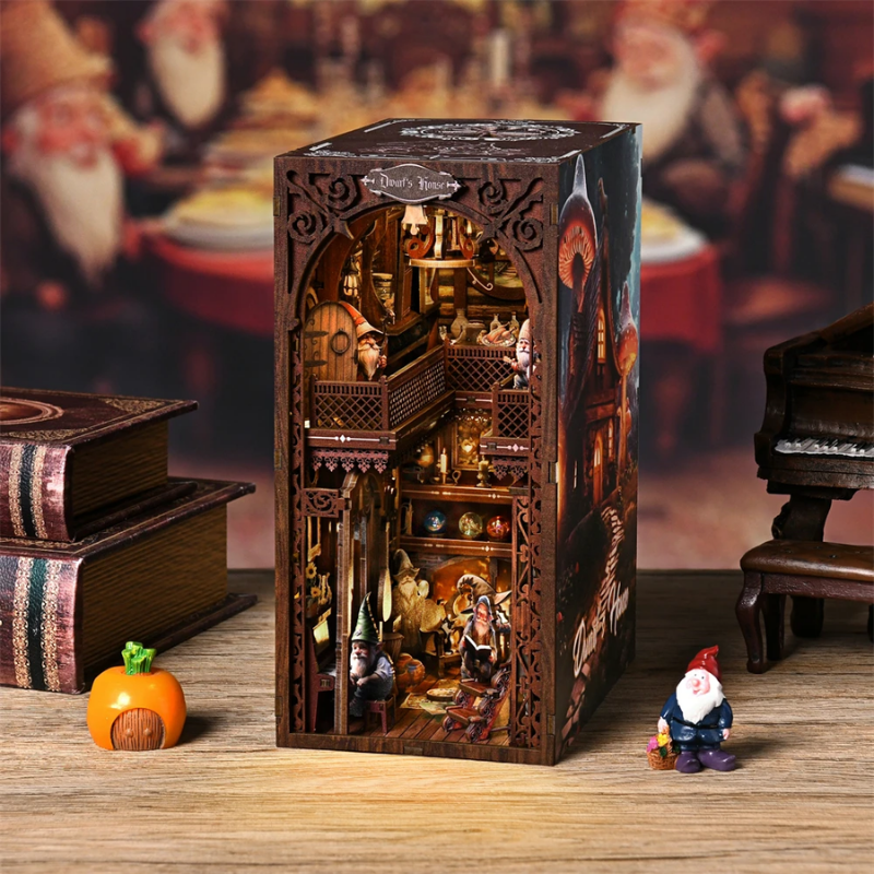 Le Refuge des Nains Joyeux – Book Nook Kit miniature