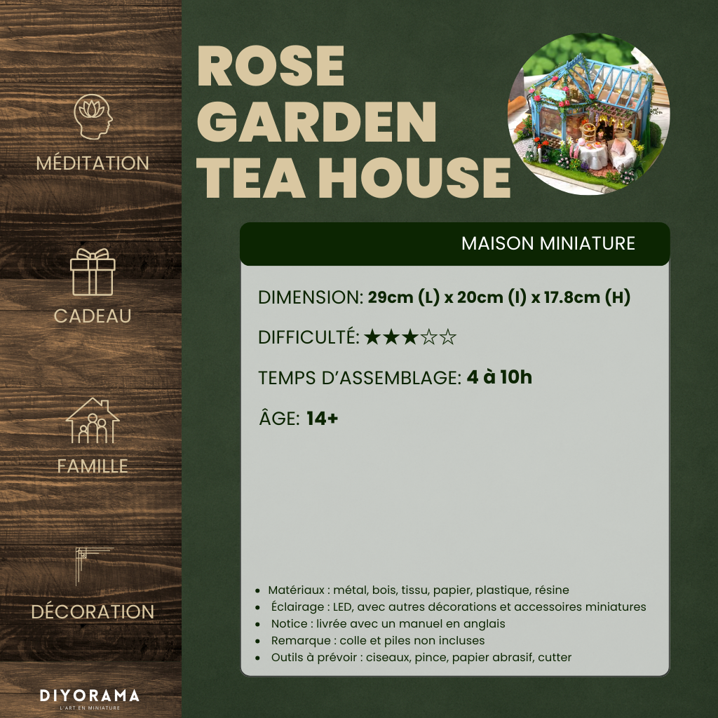 Maison Miniature - Le Jardin de Thé Enchanté