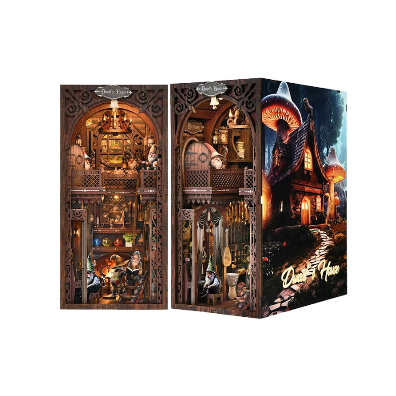 Le Refuge des Nains Joyeux – Book Nook Kit miniature