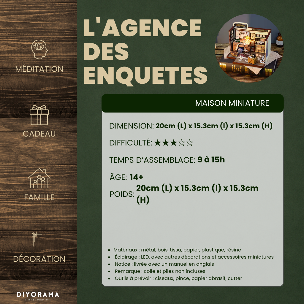 Maison Miniature - L'Agence des Enquêtes Secrètes