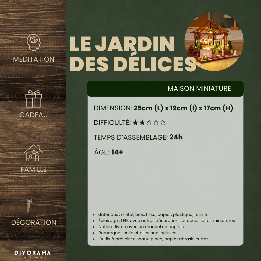 Maison Miniature - Le Jardin des Délices
