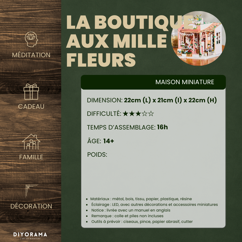 Maison Miniature - La Boutique aux Mille Fleurs