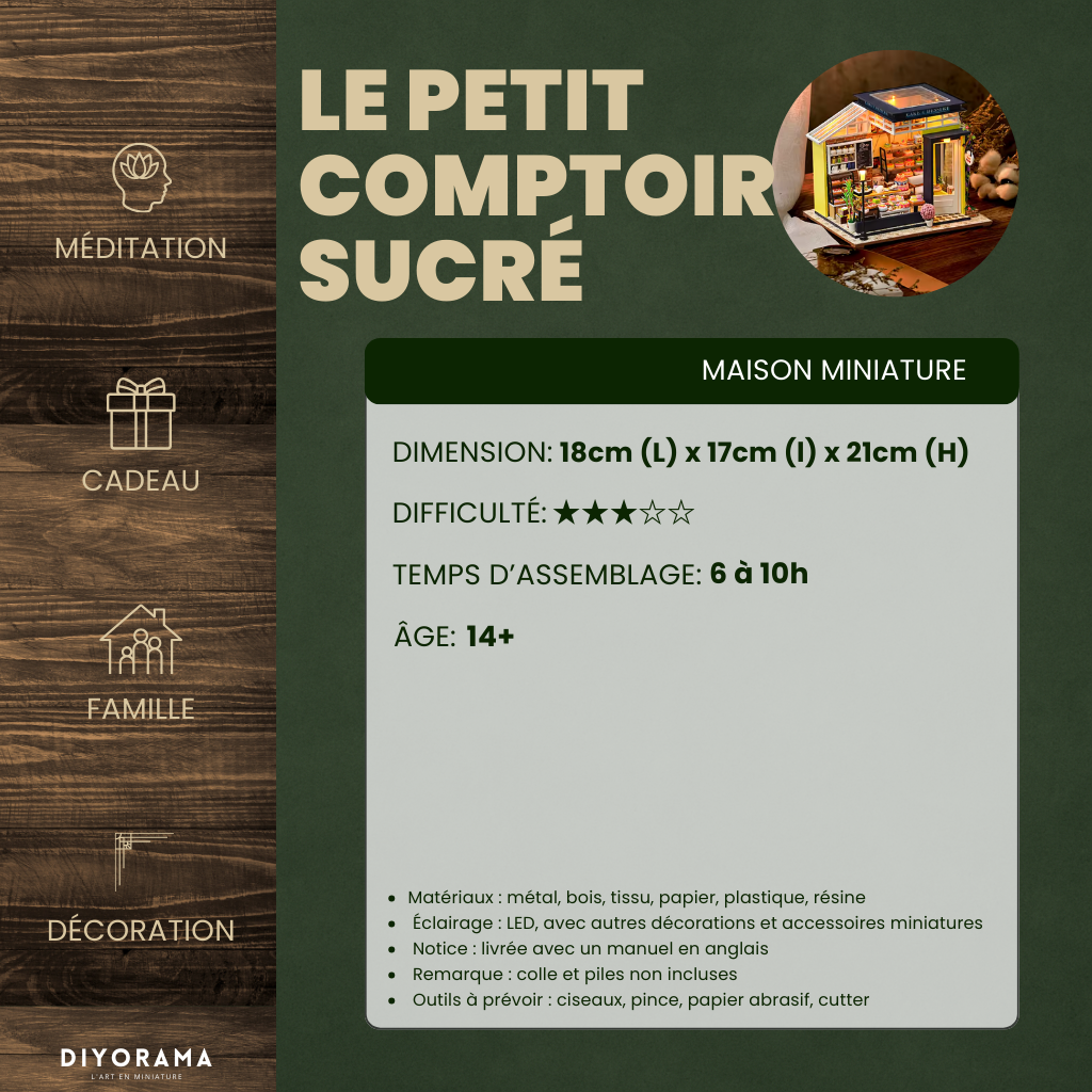 Maison Miniature - Le Petit Comptoir Sucré