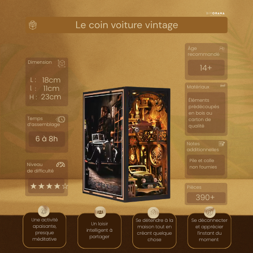 Book Nook - Le coin voiture vintage