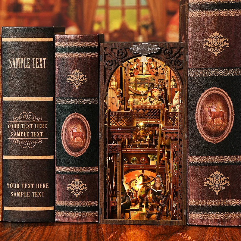 Le Refuge des Nains Joyeux – Book Nook Kit miniature
