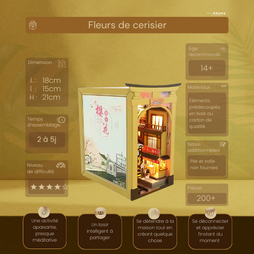 Book Nook - Fleurs de cerisier