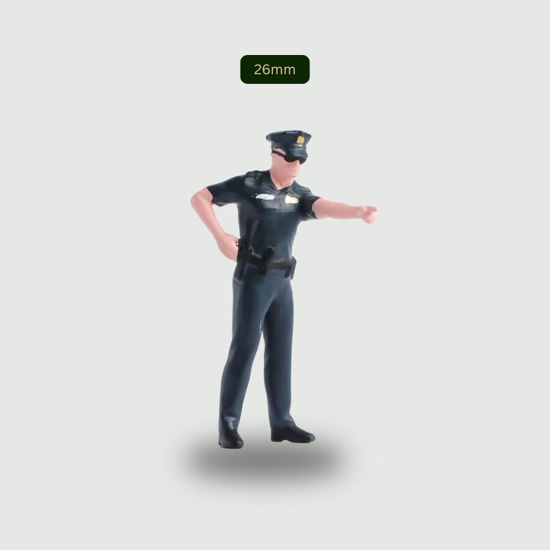 Painted Miniature 1/64 Beauty Female Leisure Male Policeman Figure Street Scene Figurine Prop Crafts For Car Model Toys Decor