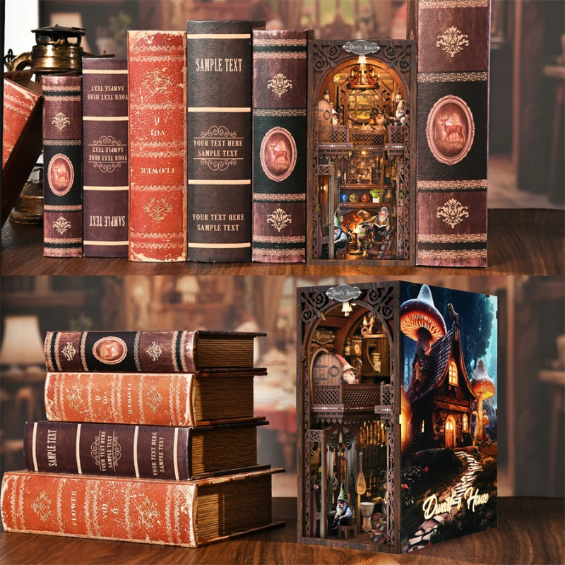 Le Refuge des Nains Joyeux – Book Nook Kit miniature