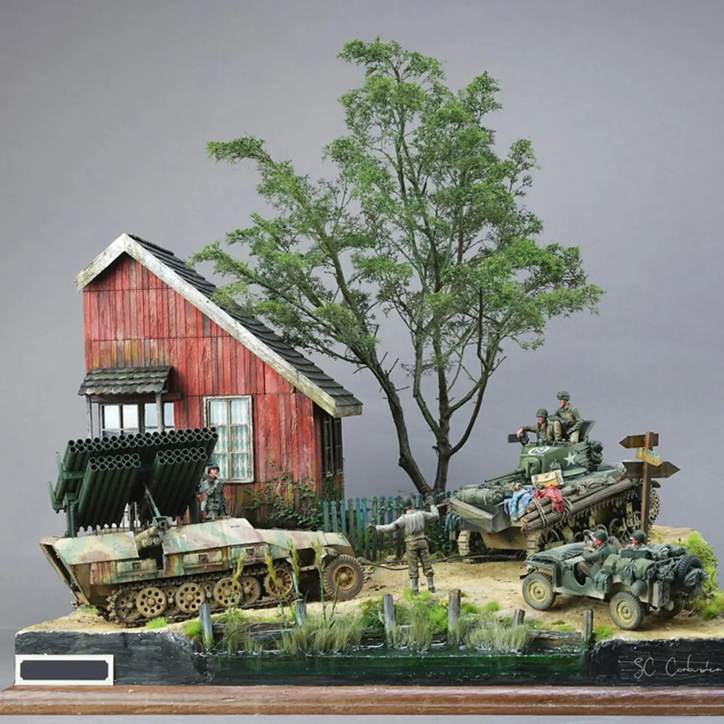 L'Assaut du Hameau – Diorama de Guerre miniature