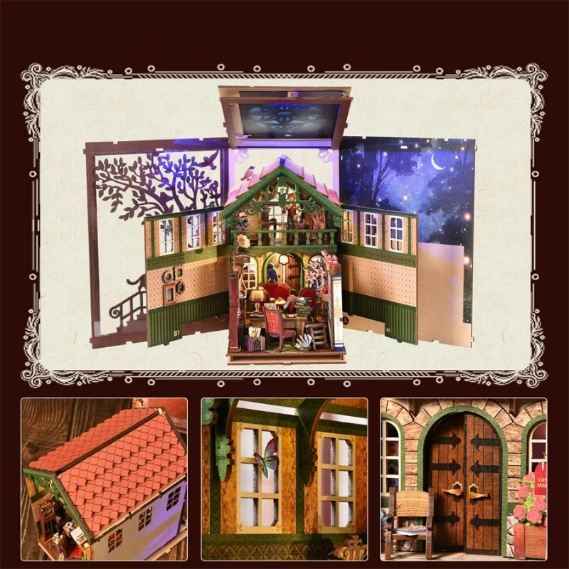 Le Bureau des Chats – Book Nook Kit miniature
