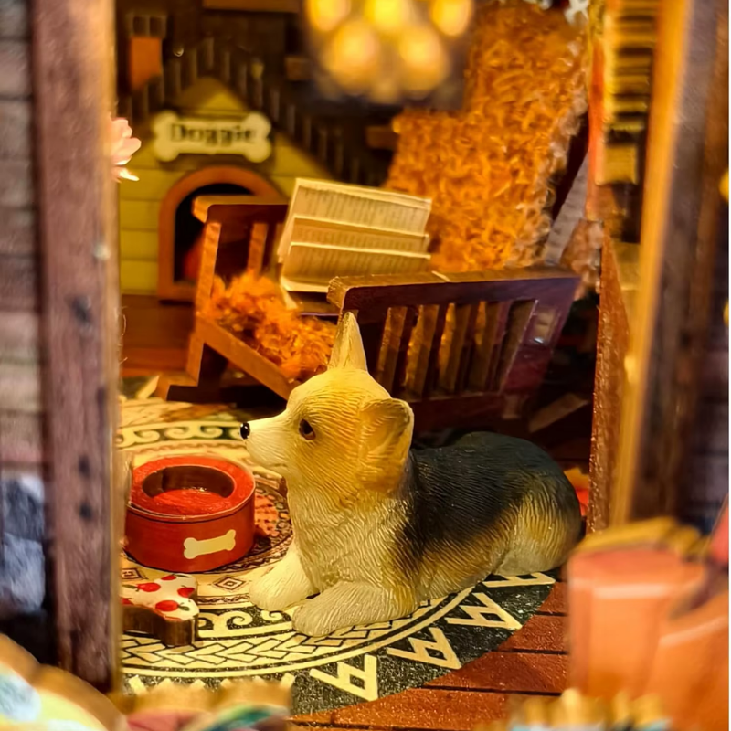 Le refuge Automnal – Book Nook Kit miniature