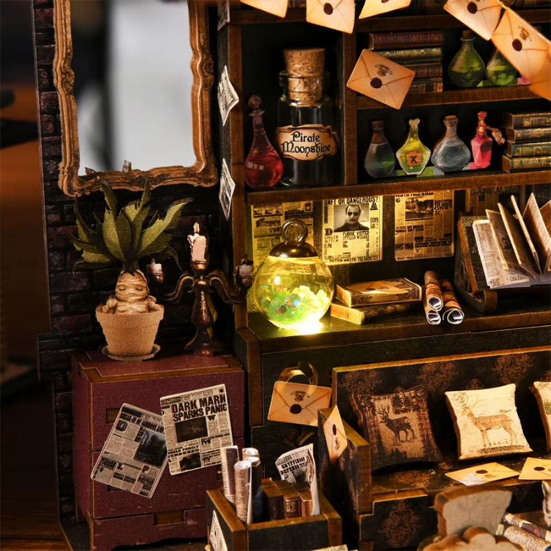 Le Refuge des Sortilèges – Book Nook Kit miniature
