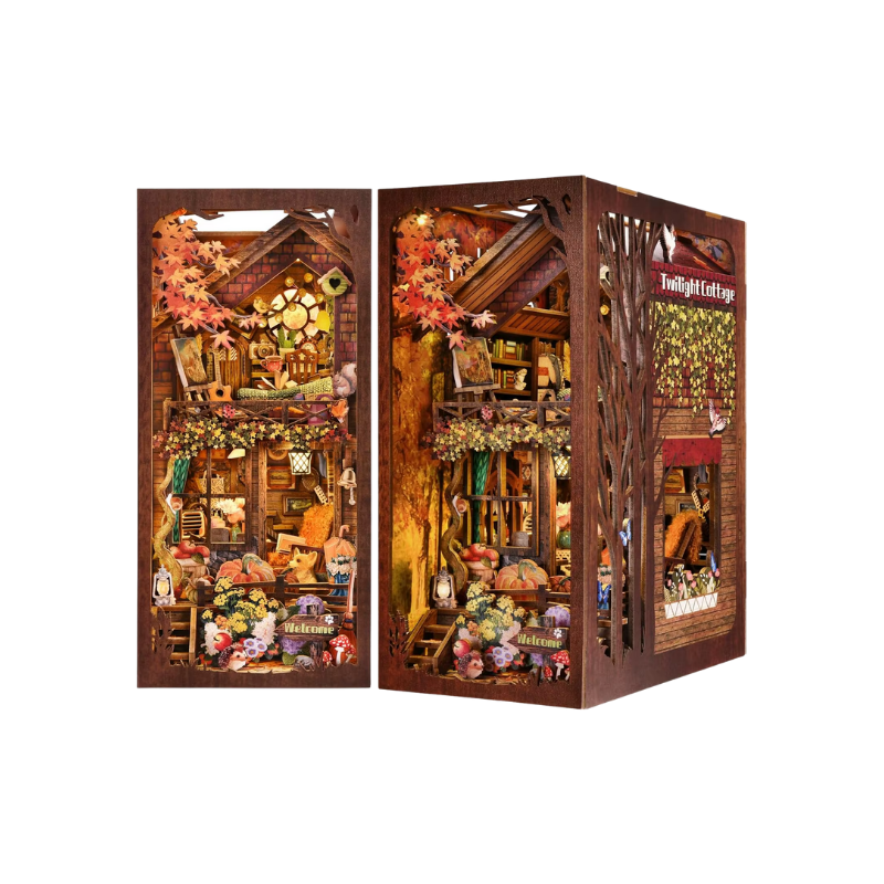 Le refuge Automnal – Book Nook Kit miniature