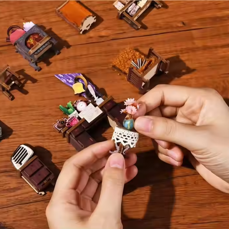 Le refuge Automnal – Book Nook Kit miniature