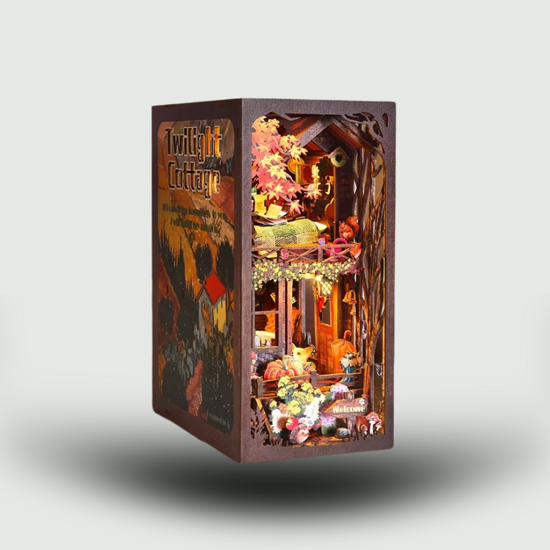 Le refuge Automnal – Book Nook Kit miniature