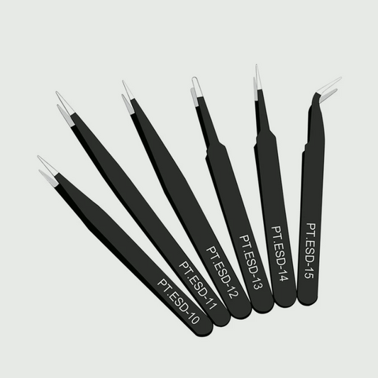 6pcs anti-static stainless steel tweezers set repair repair tool set anti-static hand tool set for model making