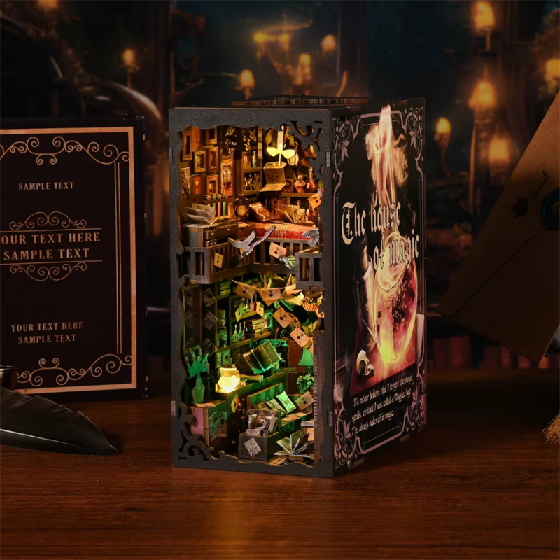 Le Refuge des Sortilèges – Book Nook Kit miniature