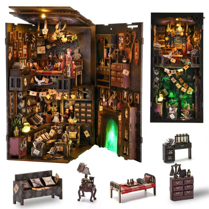 Le Refuge des Sortilèges – Book Nook Kit miniature