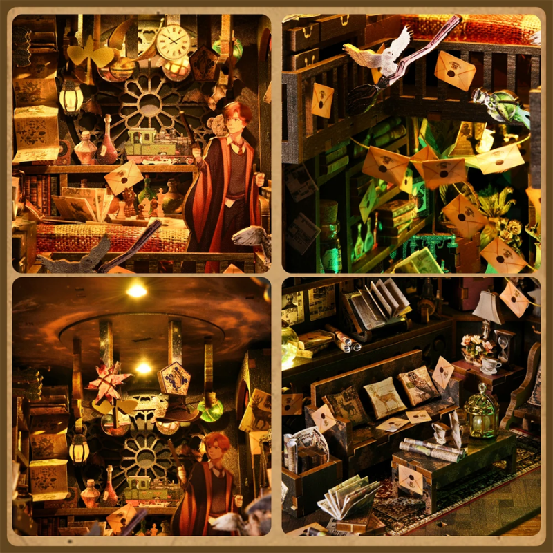 Le Refuge des Sortilèges – Book Nook Kit miniature