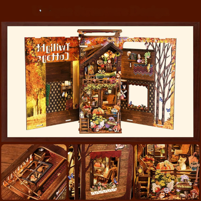 Le refuge Automnal – Book Nook Kit miniature