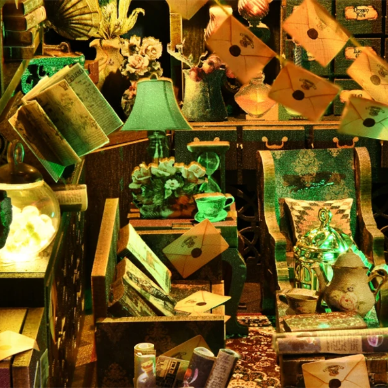 Le Refuge des Sortilèges – Book Nook Kit miniature